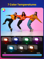 תאורת LED מגנטית קומפקטית לצילום פנים ומוצרים