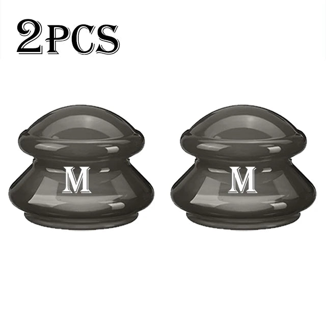 כוסות רוח סיליקון לגוף - מארז 2 או 3 יחידות בגדלים M ו-L