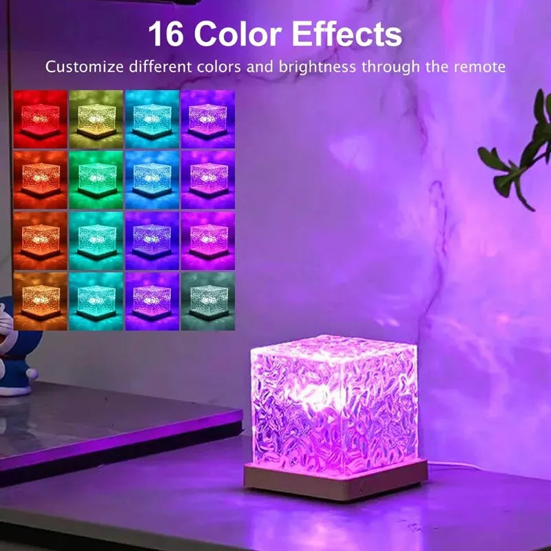 מנורת לילה מסתובבת RGB ליצירת אווירה – תמונה 2