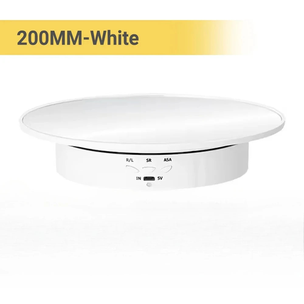 משטח מסתובב USB לצילום מוצרים ב-360°