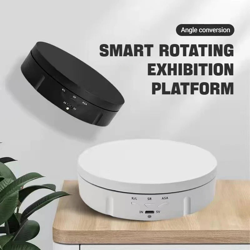 משטח מסתובב USB לצילום מוצרים ב-360°