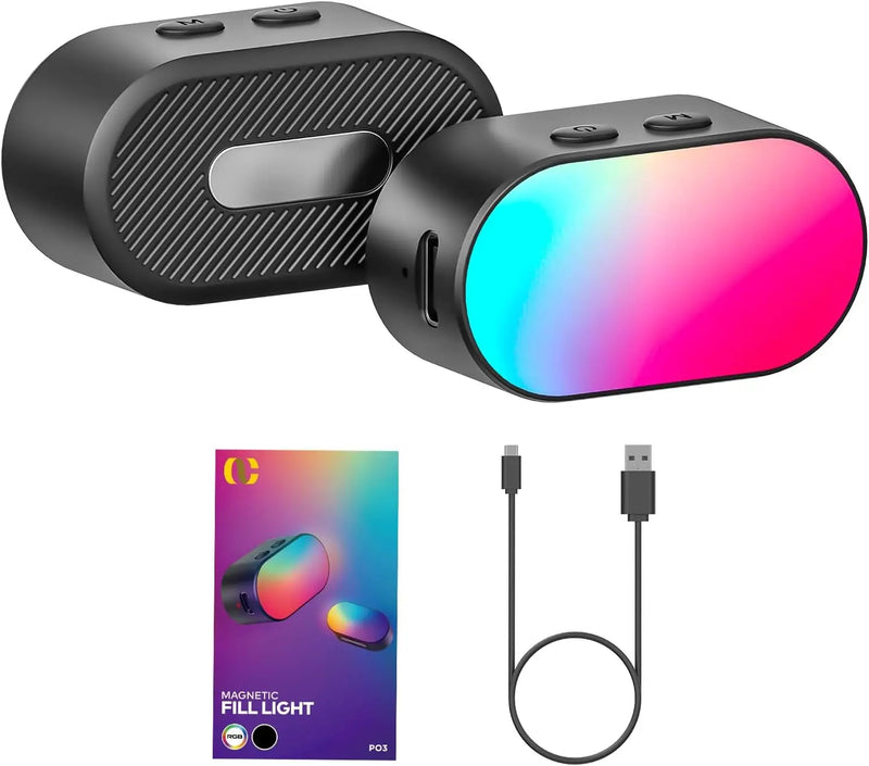תאורת LED מגנטית קומפקטית לצילום פנים ומוצרים